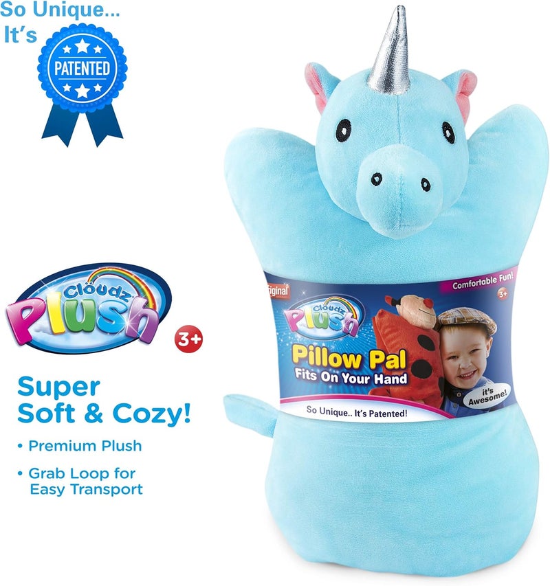 Cloudz Plush On Hand Kids Travel Pillow Pal - Unicorn - Image 2